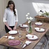 Tischsets, Untersetzer und Serviettenringe im Set – handgefertigte Glasperlen