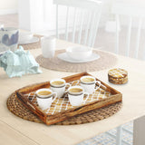 Serving Tray with Coasters Set - Moroccan Texture