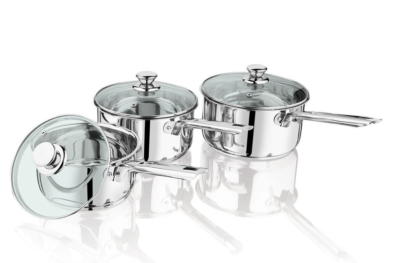 Stainless Steel Sauce Pan with Glass Lid