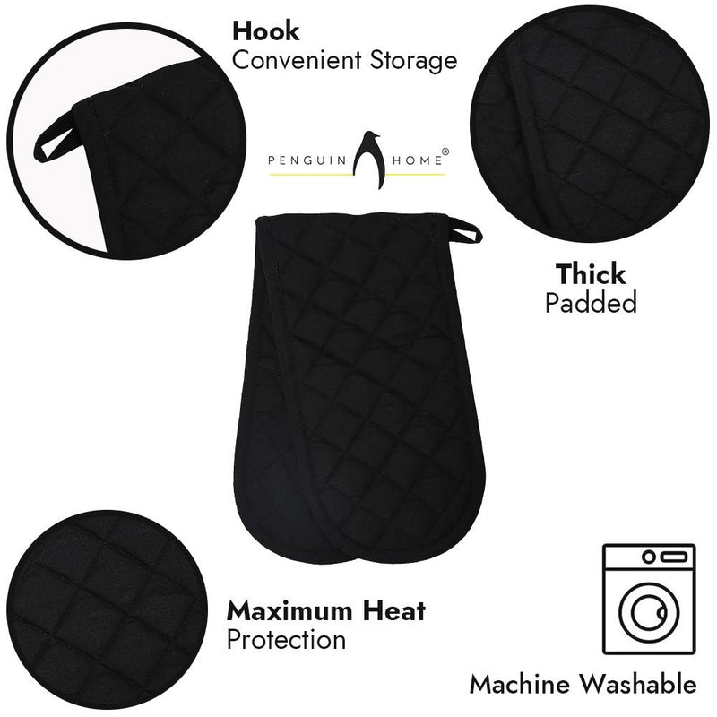 Oven Glove & Kitchen Tea Towels - Set of 3