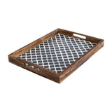 Serving Tray with Coasters Set - Moroccan Texture