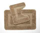 Bath mat and Contour Set - Non Slip Microfibre Plush Soft