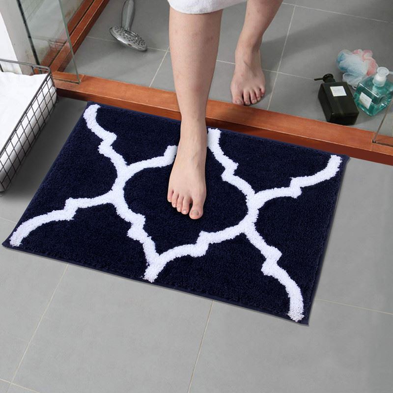 Reversible Bath Mat - Non Slip Microfibre Tufted