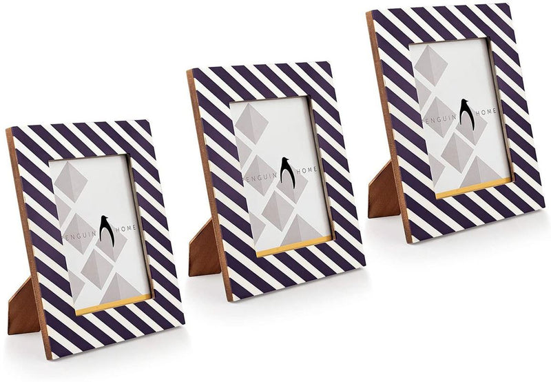 Photo Frame - Striped Design Wooden