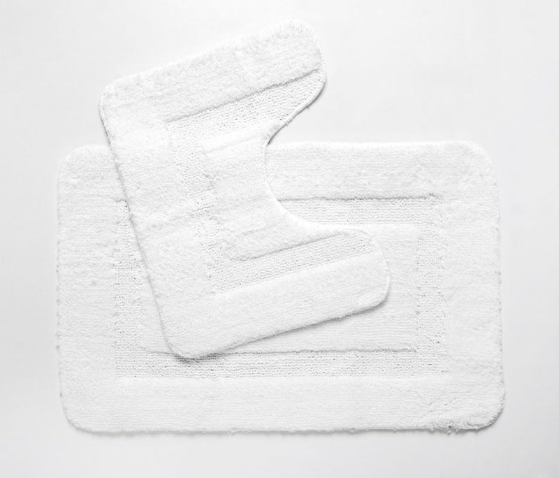 Bath mat and Contour Set - Non Slip Microfibre Plush Soft