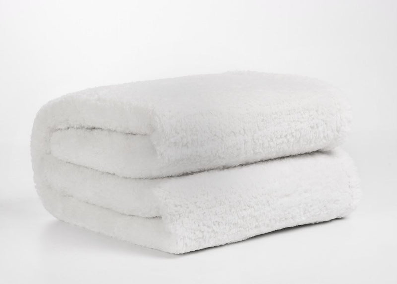 Solid Sherpa Blanket - Ultra Soft Warm & Fluffy - Size - Double