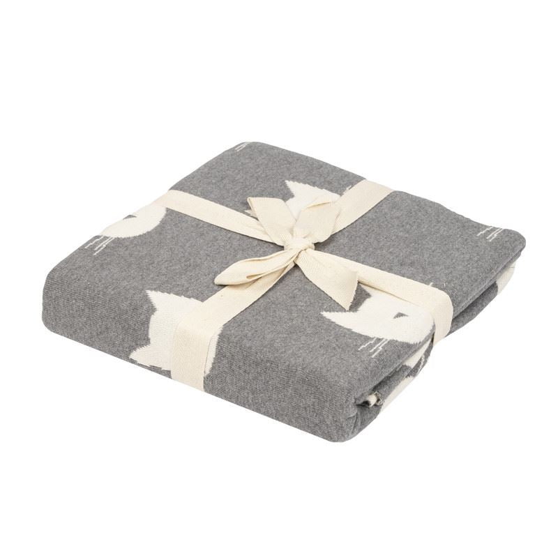 Pet Design Throw Blanket - Pure Cotton Knitted - Size - Twin