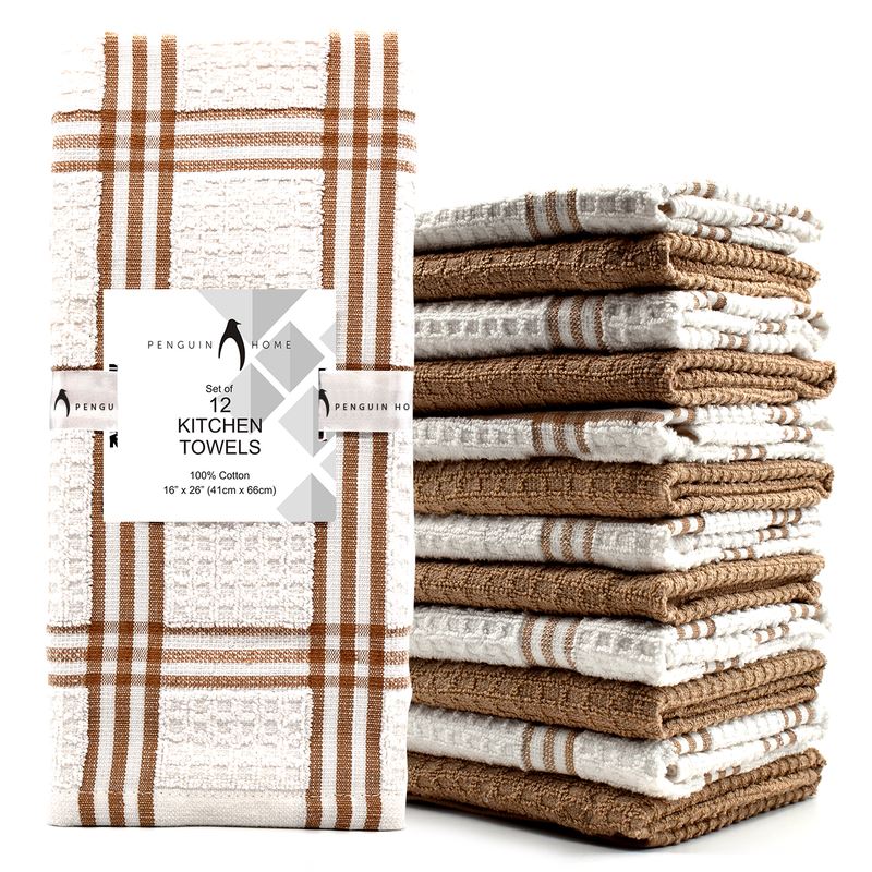 Kitchen Tea Towels - Pure Cotton - Pack of 12