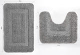 Badematte und Konturen-Set – rutschfester Mikrofaser-Plüsch weich