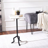 Penguin Home® Side Table, Marble & Iron, White & Black