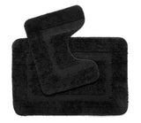 Bath mat and Contour Set - Non Slip Microfibre Plush Soft