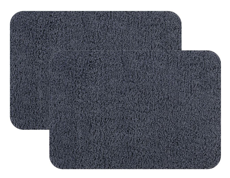 Set of 2 - Non Slip Microfiber Bath Mat - 40x60 cm - 2000 GSM