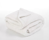 Solid Sherpa Blanket - Ultra Soft Warm & Fluffy - Size - Double