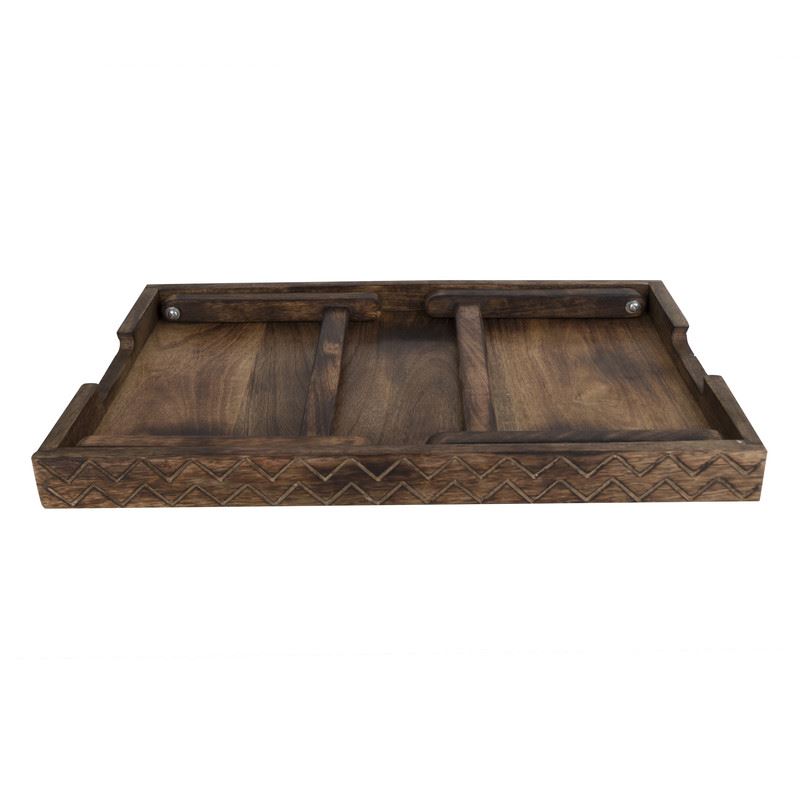 Breakfast Bed Tray - Foldable & Sturdy Mango Wood