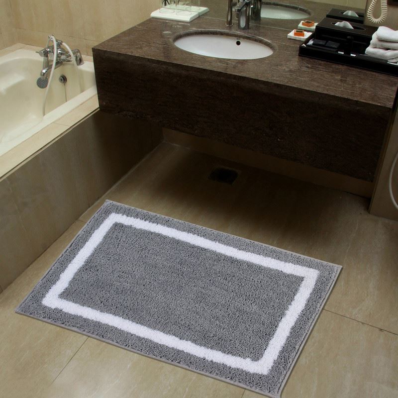 Reversible Bath Mat - Non Slip Microfibre Tufted