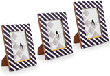 Fotorahmen - Gestreiftes Design aus Holz