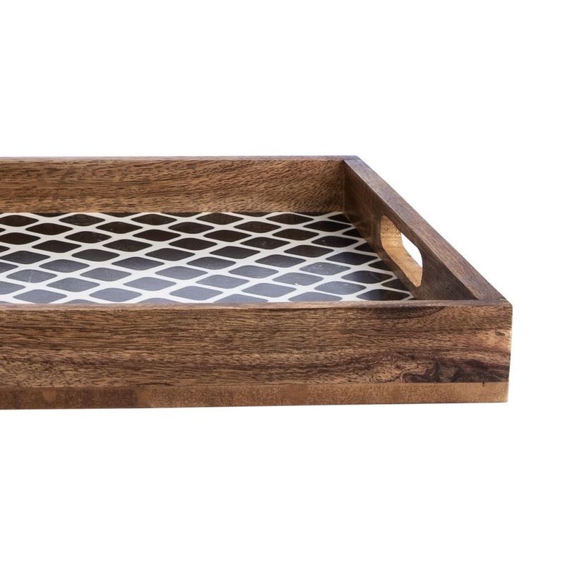 Serving Tray with Coasters Set - Moroccan Texture