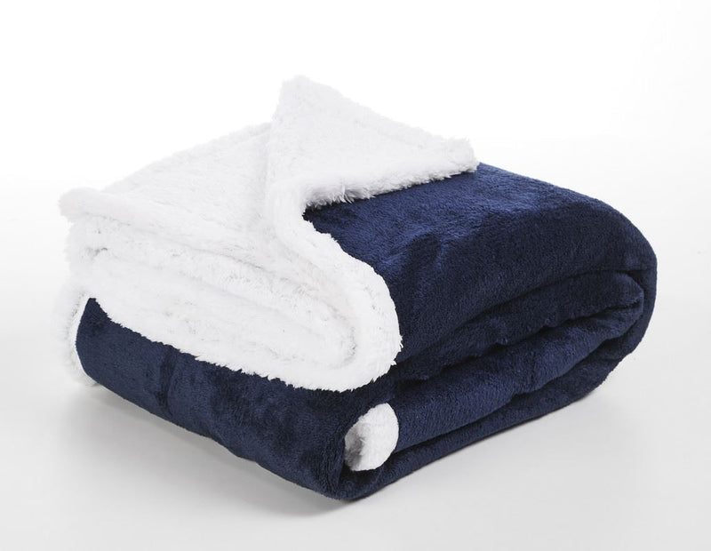 Reversible Blanket - Sherpa Flannel - Microfiber Ultra Soft - Size - Twin, Queen & King