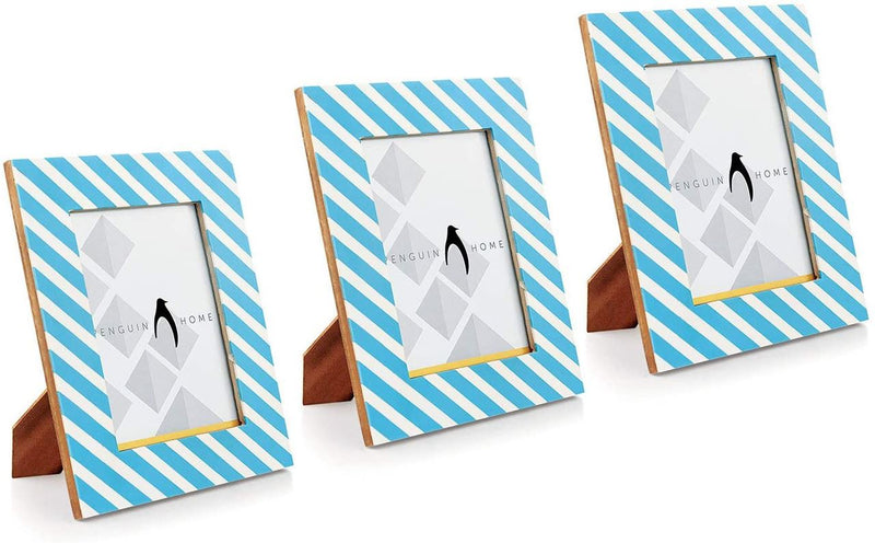 Fotorahmen - Gestreiftes Design aus Holz