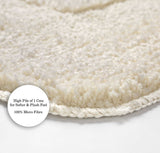 Bath mat and Contour Set - Non Slip Microfibre Plush Soft