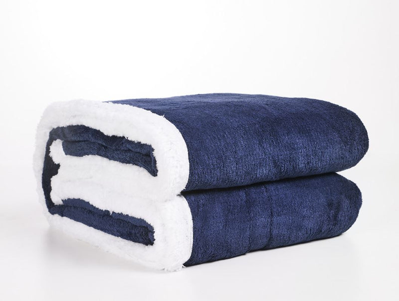 Reversible Blanket - Sherpa Flannel - Microfiber Ultra Soft - Size - Twin, Queen & King