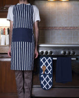 Apron, Oven Mitt & Kitchen Tea Towels Set - Pack of 4