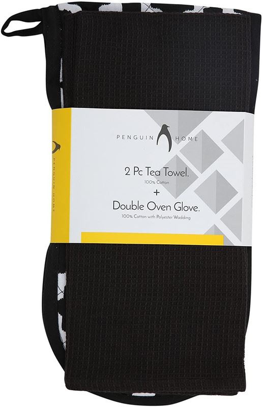 Oven Glove & Kitchen Tea Towels - Set of 3