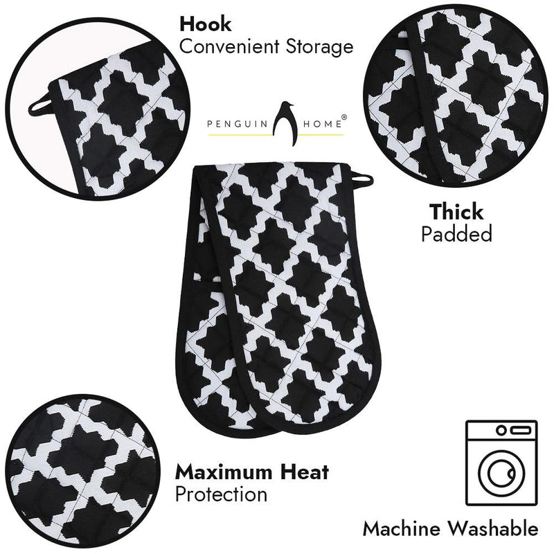 Oven Glove & Kitchen Tea Towels - Set of 3