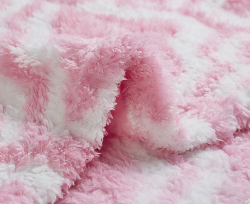 Printed Sherpa Blanket - Ultra Soft Warm & Fluffy - Size -  Double