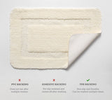 Bath mat and Contour Set - Non Slip Microfibre Plush Soft