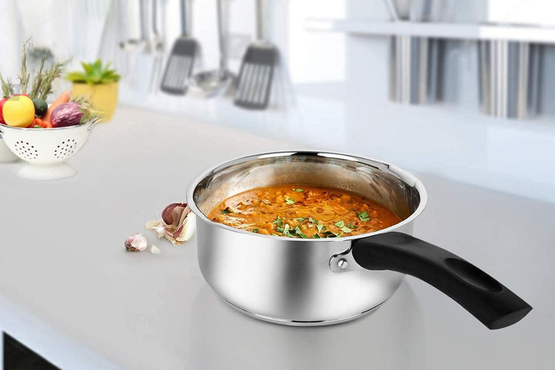 Stainless Steel Sauce Pan with Glass Lid