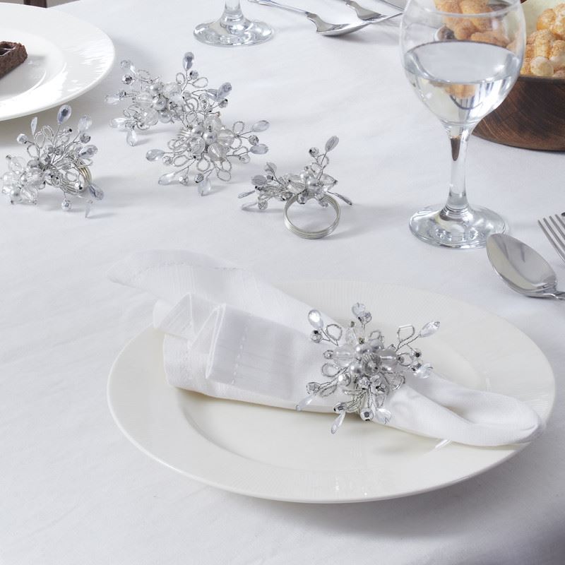 Napkin Rings - Floral Style Beaded