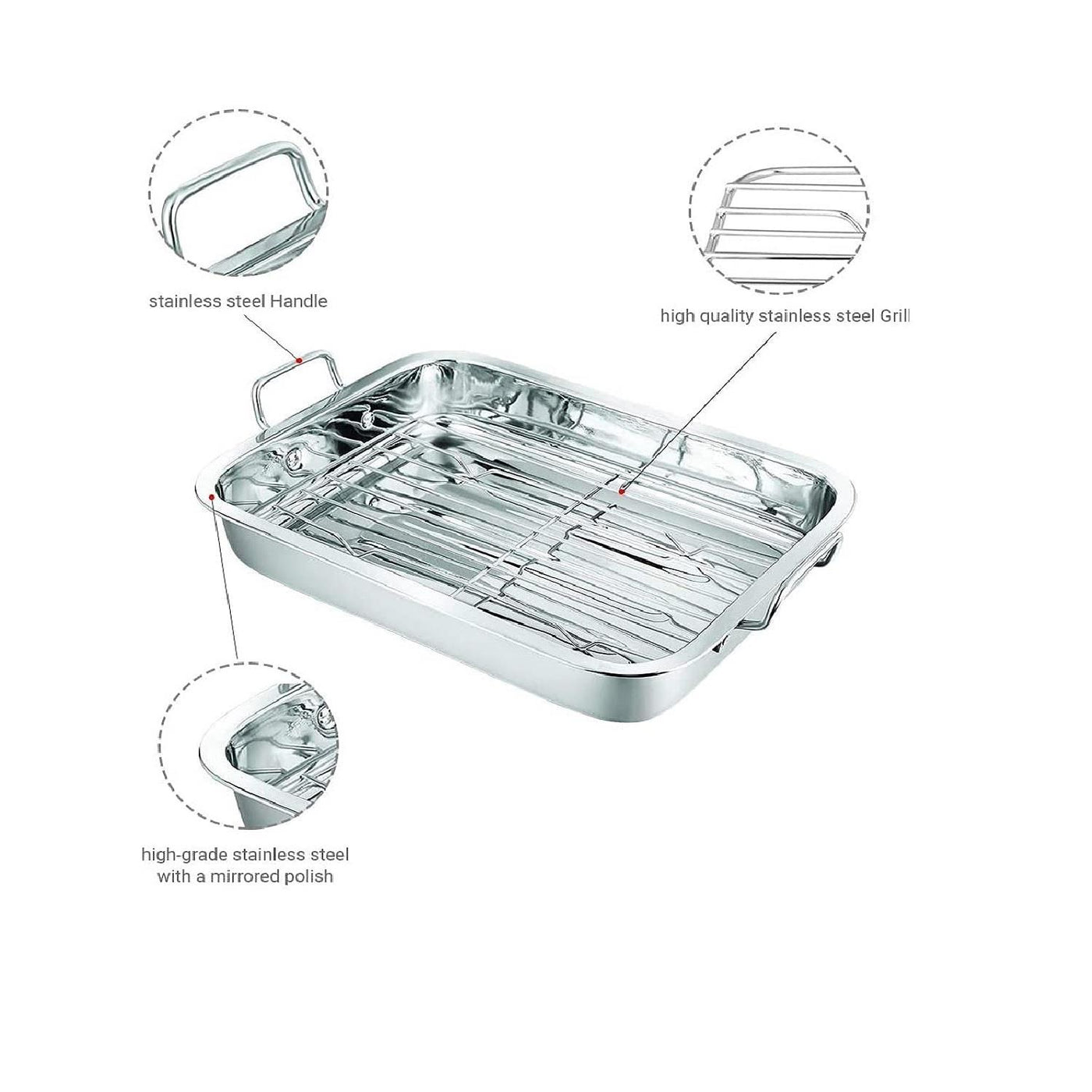 Stainless Steel Roasting Rack With Handles Stainless Steel Roasting