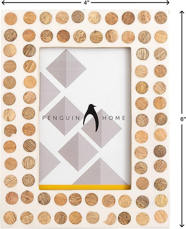 Fotorahmen - Polka Dot Design aus Holz