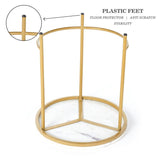 Nesting Coffee Side Tables - Round shaped Marble Top with Steel Frame