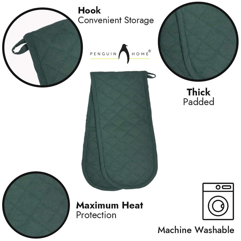 Oven Glove & Kitchen Tea Towels - Set of 3