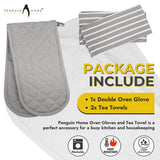 Oven Glove & Kitchen Tea Towels - Set of 3