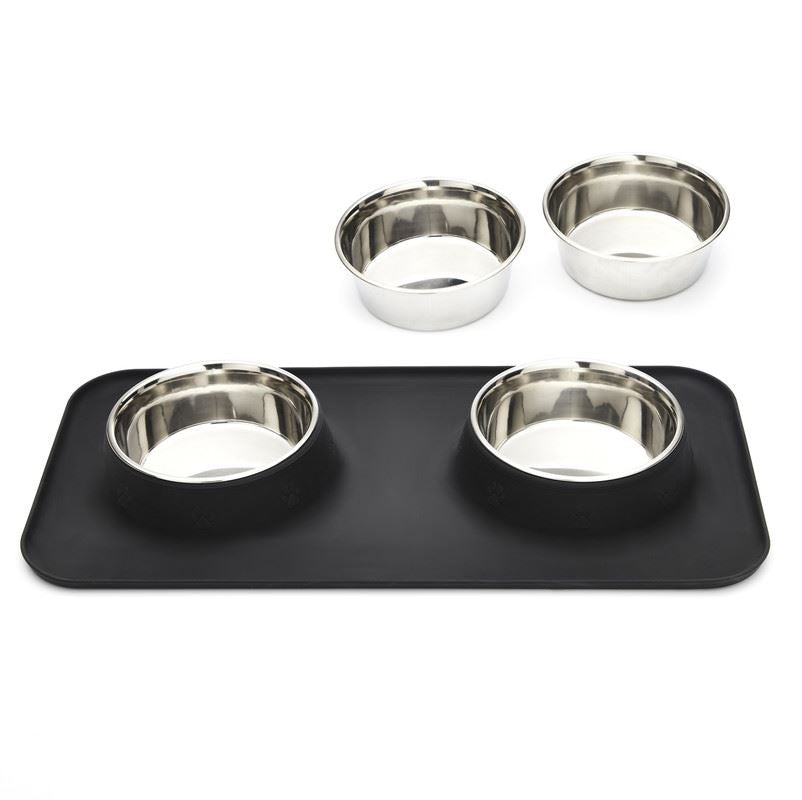 Schwarz / Matte-48x24x6 cm & Schale-425 ml