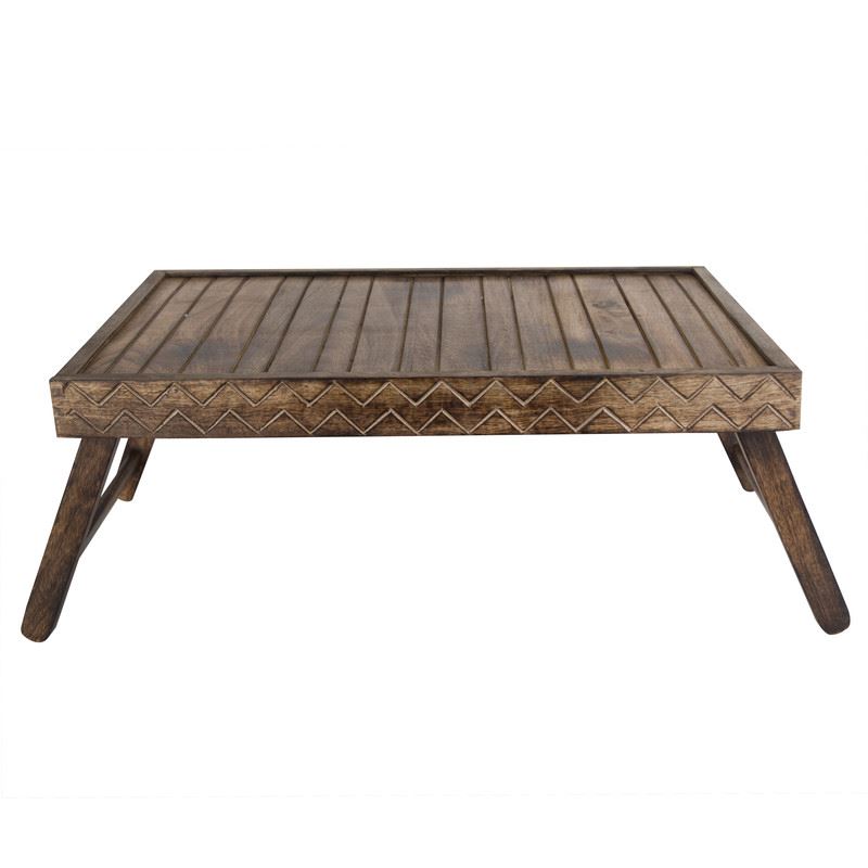 Breakfast Bed Tray - Foldable & Sturdy Mango Wood
