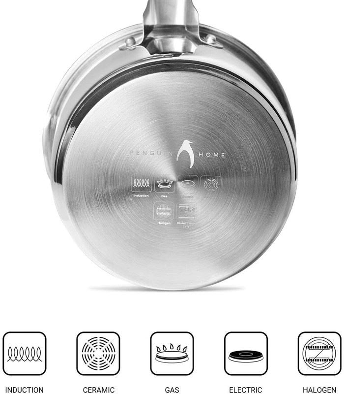 Stainless Steel Sauce Pan with Glass Lid
