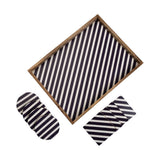 Serving Tray with Coasters Set - Diagonal Lines