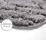 Bath Mats - Set of 2 - Diamond Design - Non Slip Microfibre Plush Soft