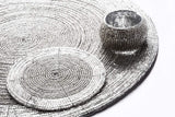 Placemats, Coasters & Napkin Rings Set - Handcrafted Glass Beaded