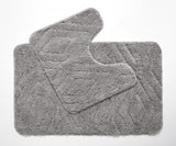 Bath Mats - Set of 2 - Diamond Design - Non Slip Microfibre Plush Soft