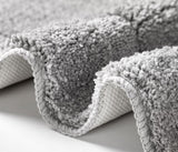 Bath mat and Contour Set - Non Slip Microfibre Plush Soft