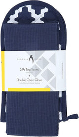 Oven Glove & Tea Towels Set